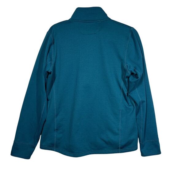Simms Women's M's Rivershed Half Zip Fleece Pullover Jacket Fishing Teal Blue L - Picture 7 of 11